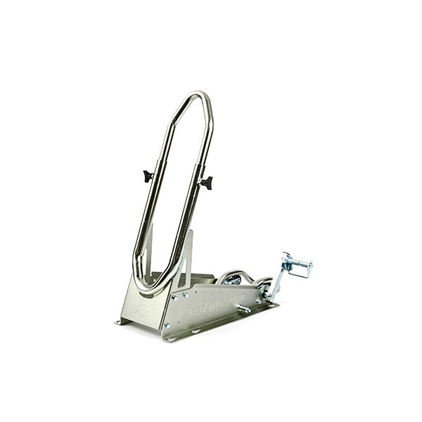 CAVALLETTO BLOCCARUOTA DA RIMORCHIO FURGONE PER MOTO DA CROSS ENDURO ACEBIKES