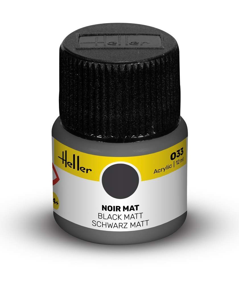 HELLER 9033 VERNICE ACRILICA 033 NERO OPACO 12ML