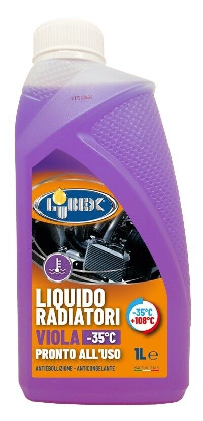 1 lt litro Di Liquido Radiatori Auto VIOLA Freddo -35° LUBEX PRONTO ALL'USO