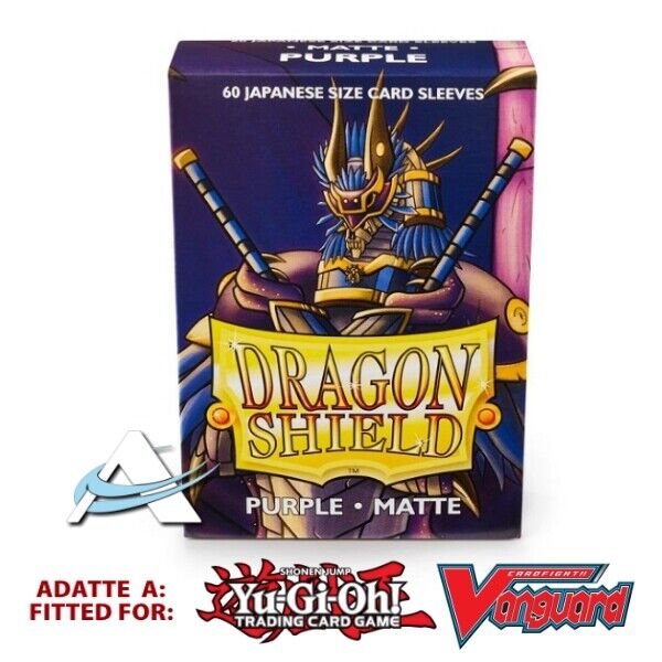 60 Bustine Protettive Mini Japanese Size Sleeves DRAGON SHIELD Matte • Purple