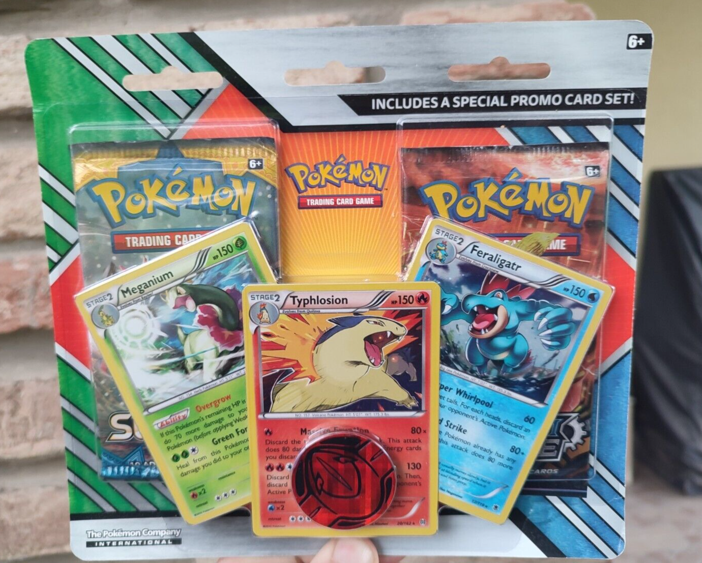 Pokemon Sun Moon Typhlosion Meganium Feraligatr Promo 2 Pack Blister SEALED ENG