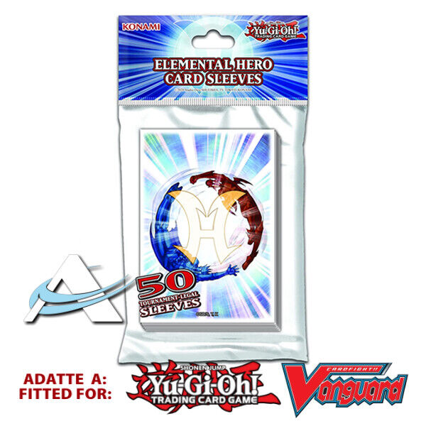 50 Bustine Protettive EROE ELEMENTALE ELEMENTAL HERO Card Sleeves KONAMI YUGIOH