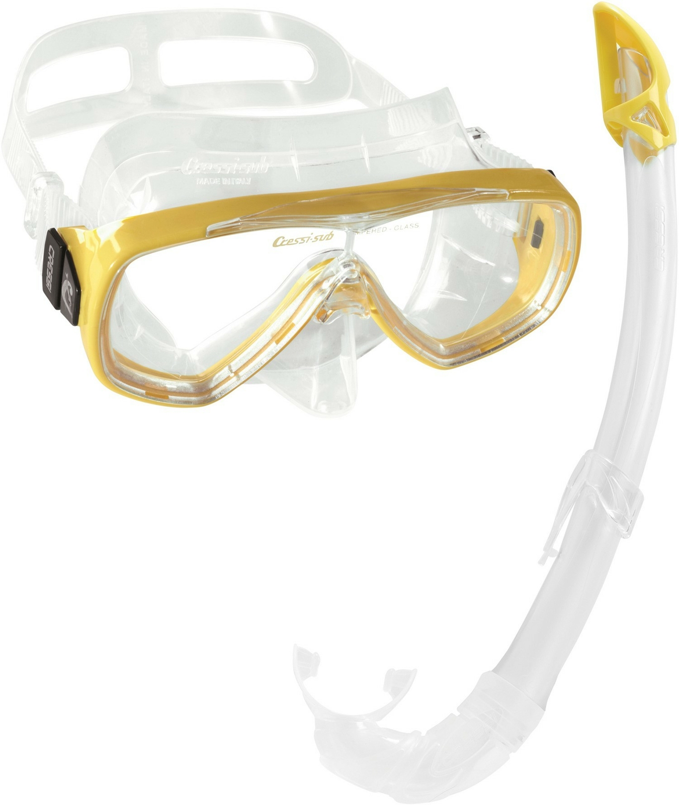 COMBO SET MASCHERA AERATORE ONDA MARE + MEXICO CLEAR/YELLOW ( DM1010151 )