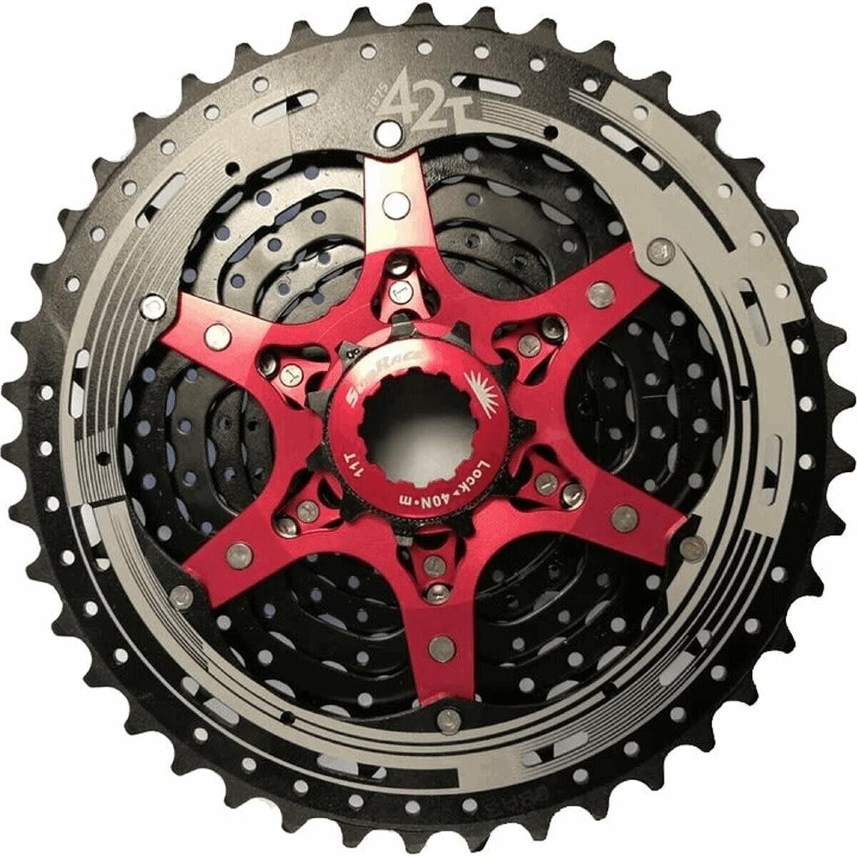 Cassetta MTB 11V 11/42 Denti in Alluminio Nero Compatibile Shimano - 425g SUNRAC