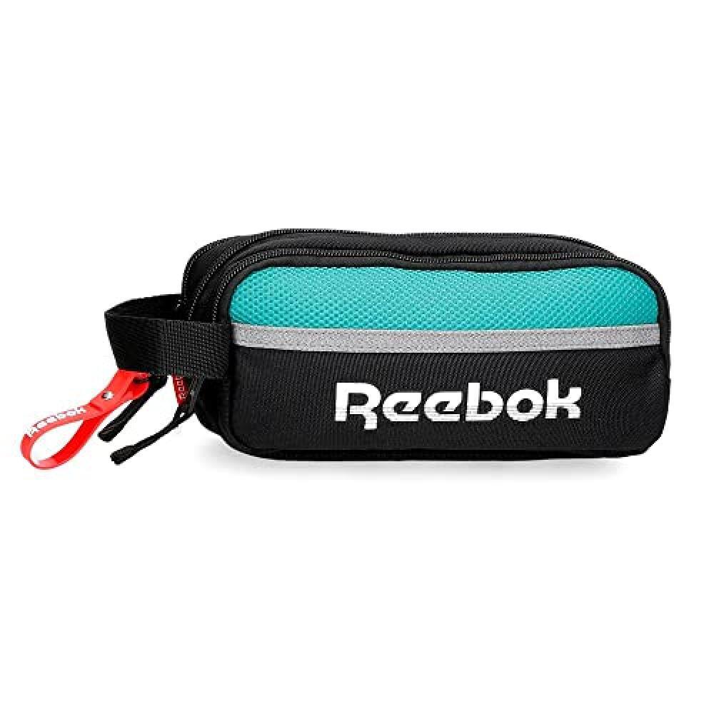 (TG. Estuche Triple) Custodia Reebok Andover Tripla Nera 22x10x9 cm Poliestere -