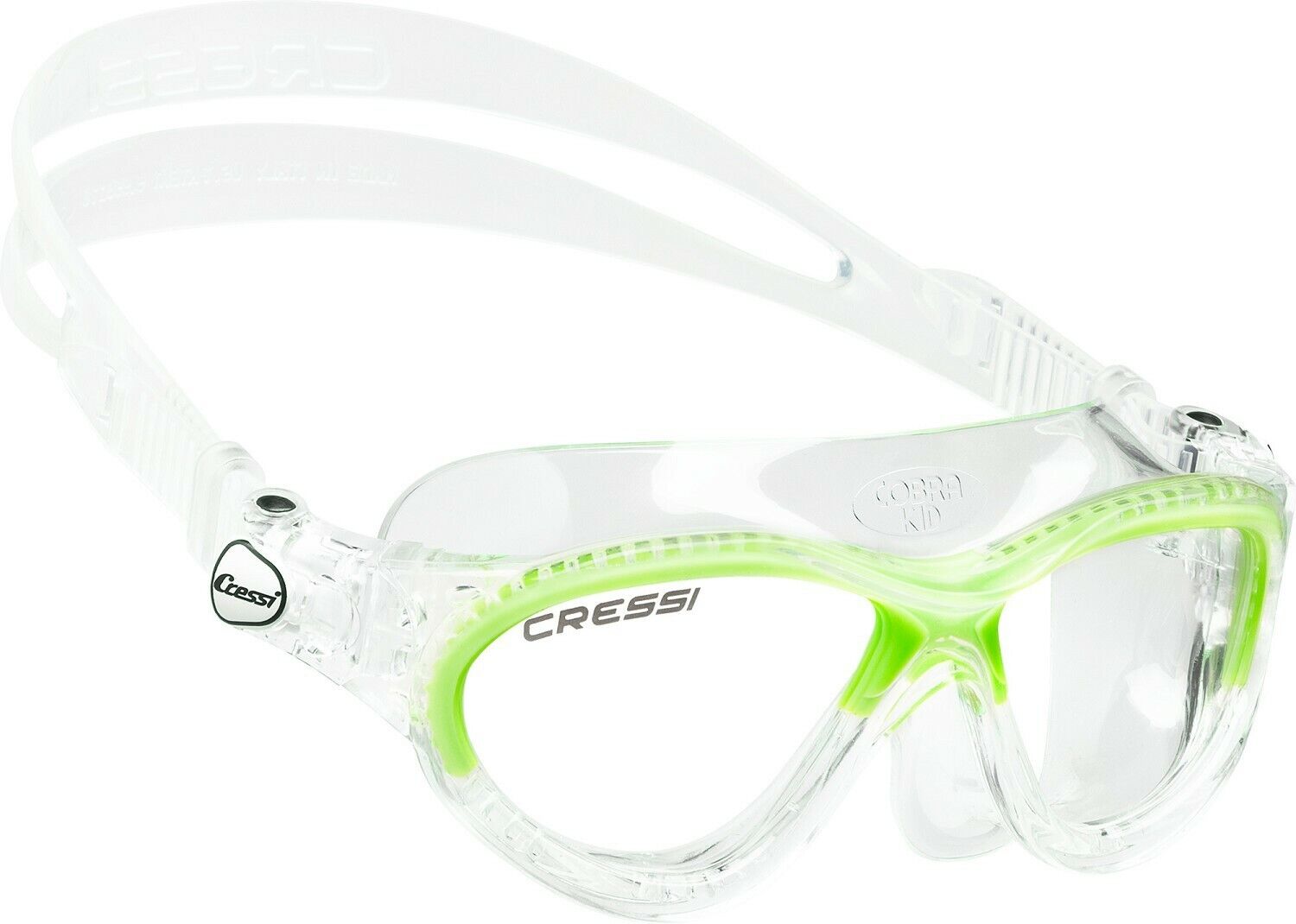 OCCHIALINI MINI COBRA GOGGLES CLEAR/FRAME LIME ( DE202067 )