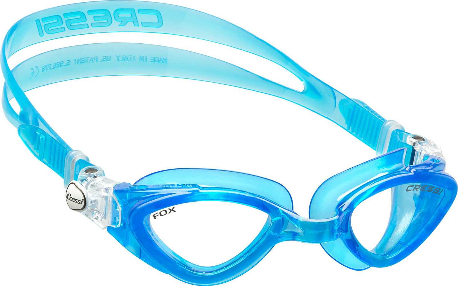 OCCHIALINI CRESSI FOX SWIM nuoto piscina GOGGLES ACQUA MARINA CLEAR