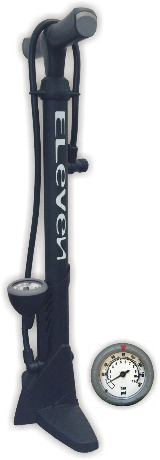 New Pompa Professionale a Pavimento ELEVEN Con Manometro BIKE PUMP ELEVEN