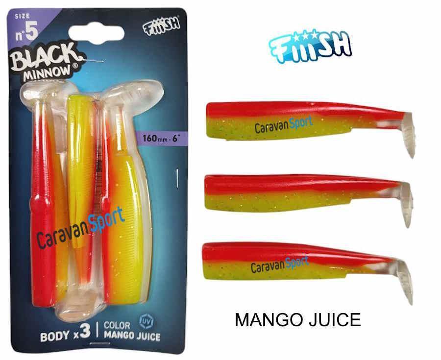 FIIISH CORPI DI RICAMBIO BLACK MINNOW 160 N° 5 MANGO JUICE CODA CORPO SILICONE