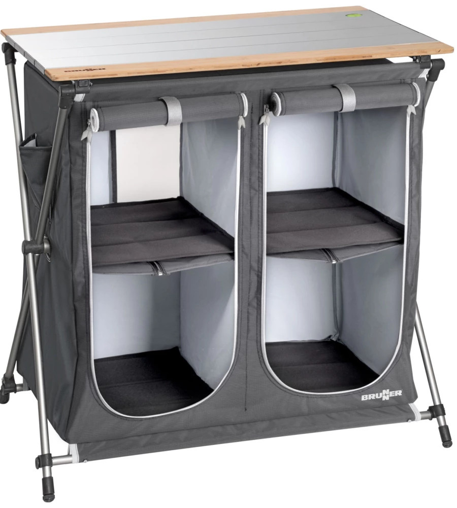 CUCINA DA CAMPEGGIO PIEGHEVOLE BRUNNER "RAZOR ULTRALIGHT CT" IN ALLUMINIO E P...