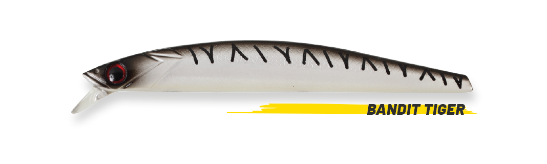 HERAKLES JEKO 125 mm 16,8 g BANDIT TIGER Slow Sinking Rattle pesca spinning