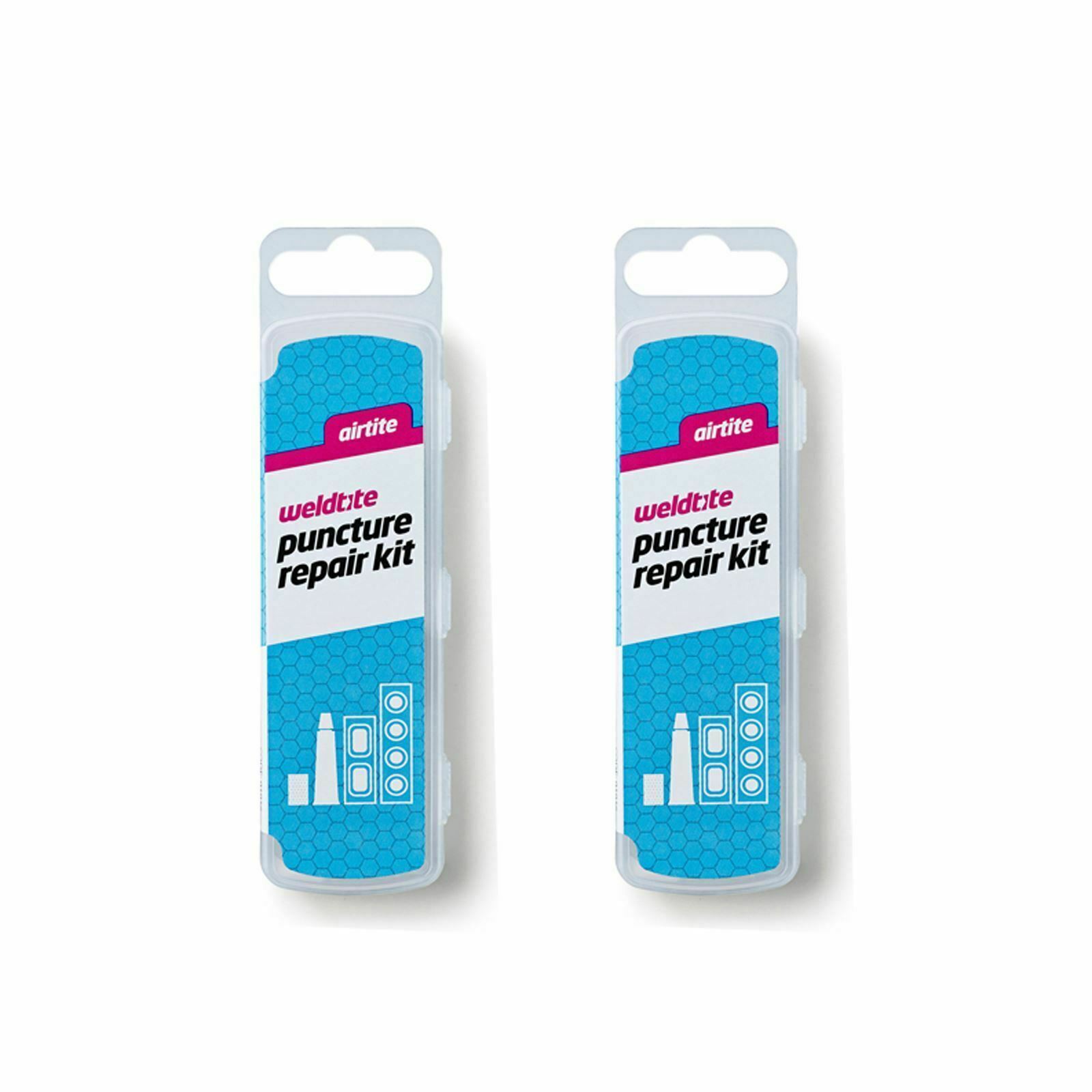 2 Weldtite AirTite Puncture Repair Kit mastice toppe pneumatici bici bike