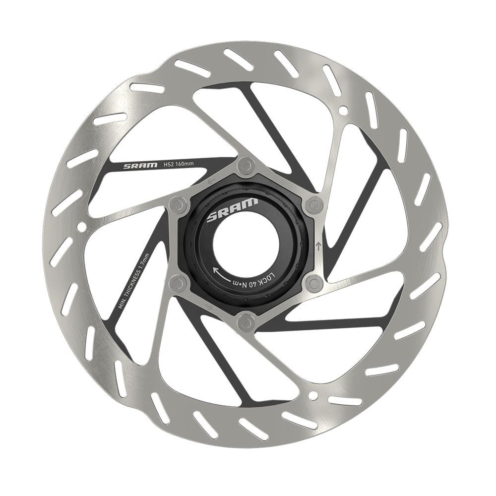 SRAM Rotor Hs2 Center Lock (Includes Lockring) Rounded  160Mm