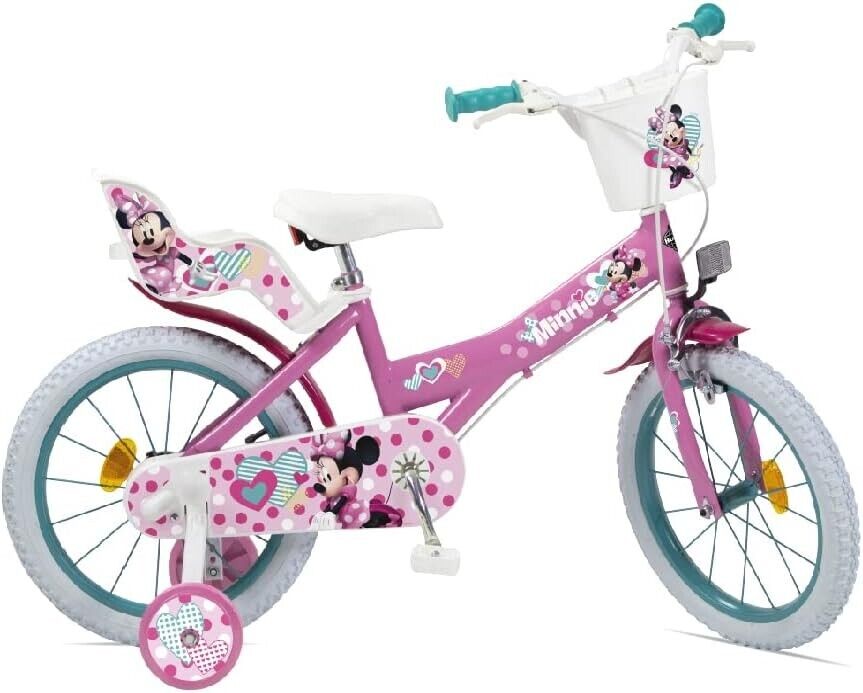 Bicicletta 14 Pollici Bici Minnie Disney  Bambina con Rotelle Bici  4 5 6 anni
