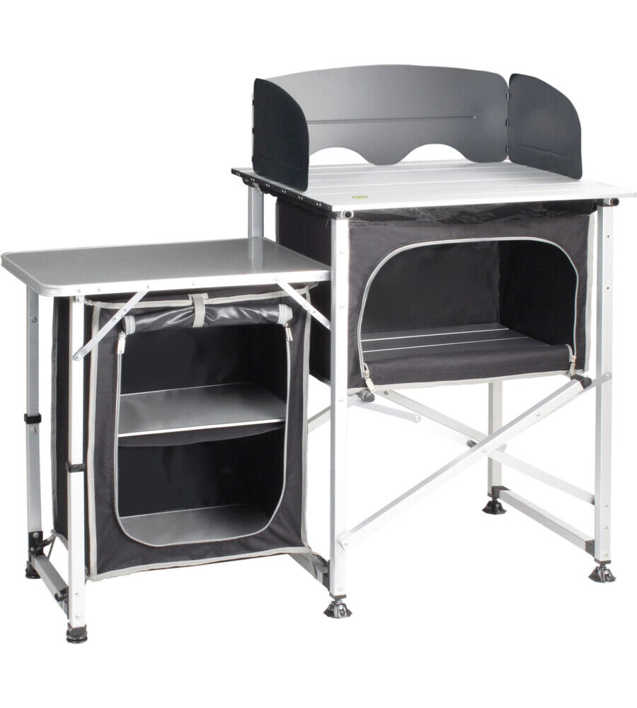 CUCINA DA CAMPEGGIO PIEGHEVOLE BRUNNER "SNACK SQUARE" IN ALLUMINIO E POLIESTE...