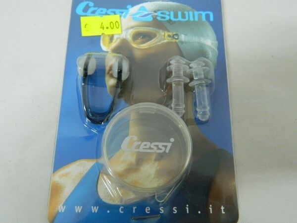 Tappi auricolari e Stringinaso CRESSI SWIM orecchie piscina mare FR105