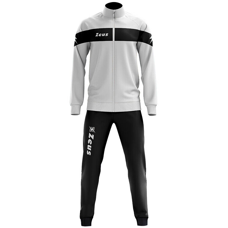 TUTA UNISEX ZEUS MODELLO APOLLO COLORE BIANCO-NERO TAGLIA XL