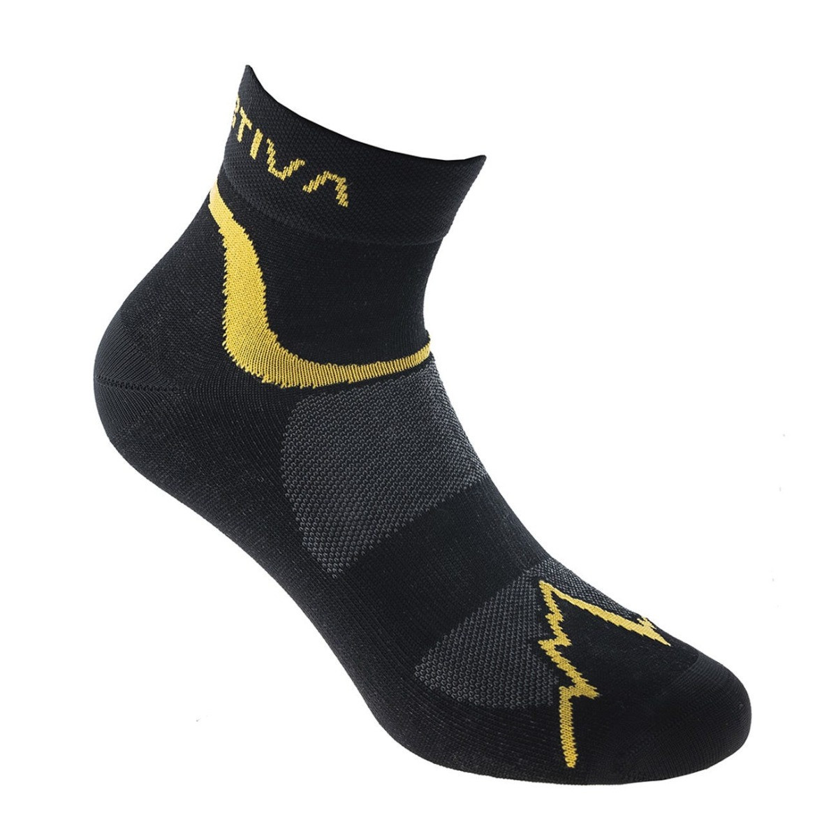 LA SPORTIVA - Calzetto corto Fast Running socks - Giallo Nero -S