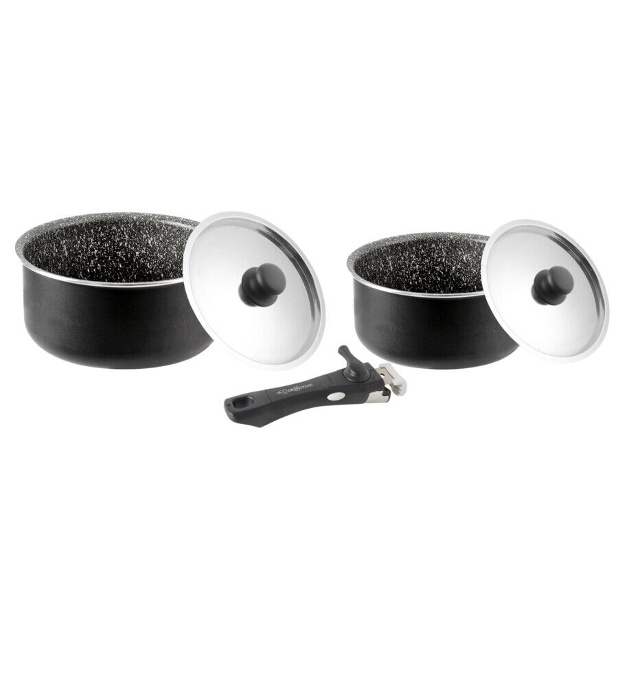 SET 2 CASSERUOLE DA CAMPERGGIO BRUNNER "PIRATE POT 5" IN ALLUMINIO ANTIADERENTE
