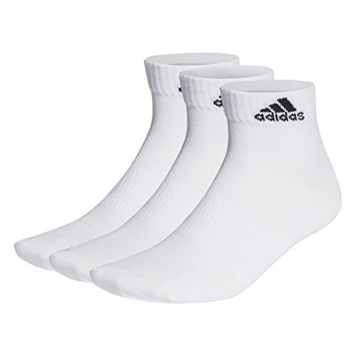 Adidas Thin And Light 3 Pairs Calzini, White/Black, Xl