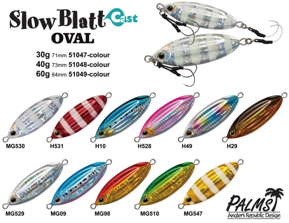 ZETZ SLOW BLATT CAST OVAL H 29 inchiku 30 gr JIG artificiali BAIT 3 AMI H29