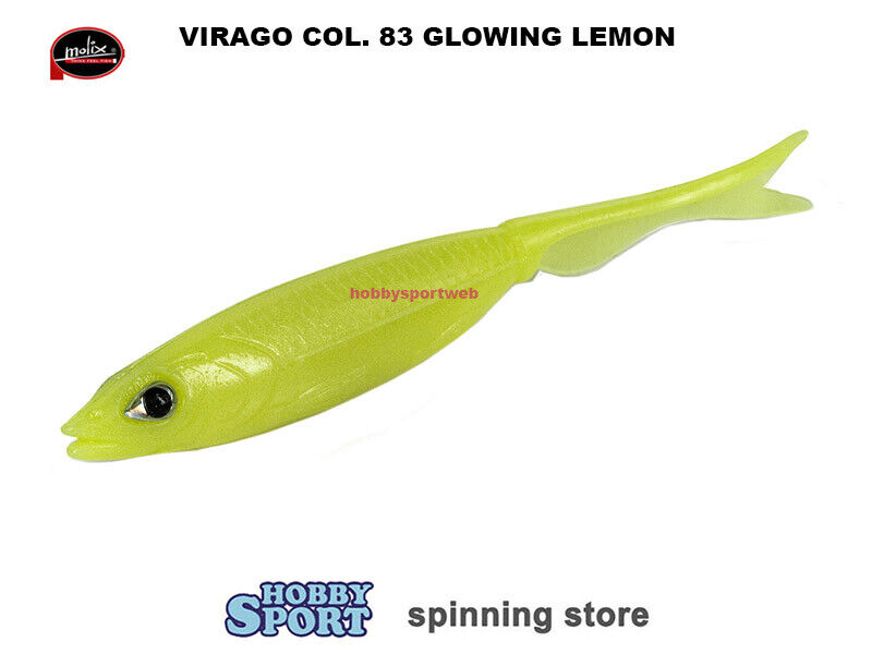 VIRAGO 2" MOLIX  COLORE  83 GLOWING LEMON - 8 PZ SPINNING AREA TROUT