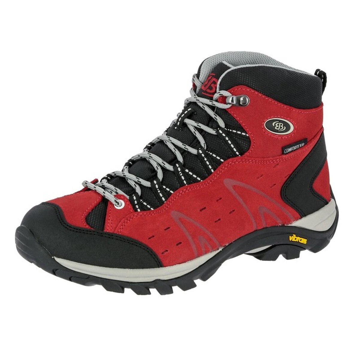 Brütting Scarpe da Trekking Per Donna Mount bona high-Rosso-Nero