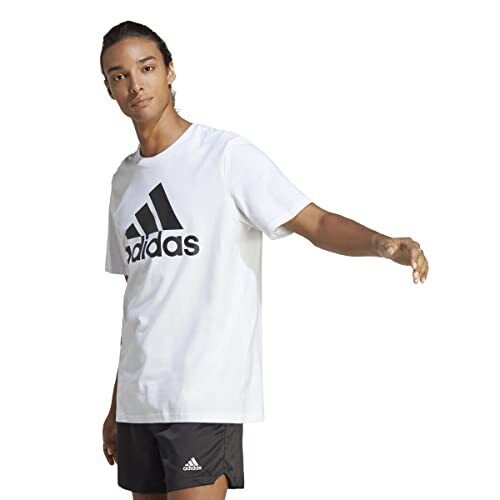 Adidas Essentials Single T-Shirt A Manica Corta, White, Xxl