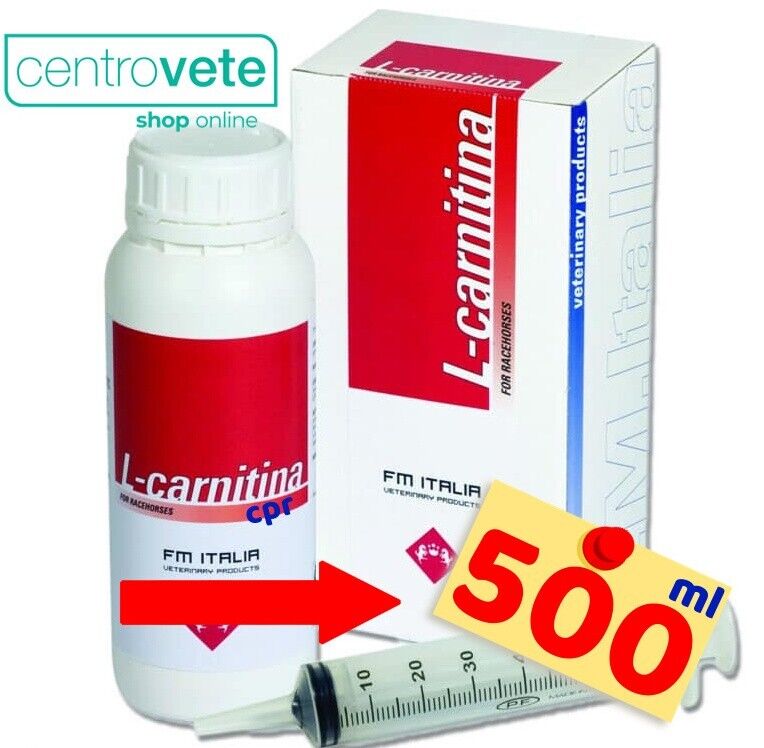 Fm  L - CARNITINA 500 ml per CAVALLI Sportivi →  Migliora le Performance Cavallo
