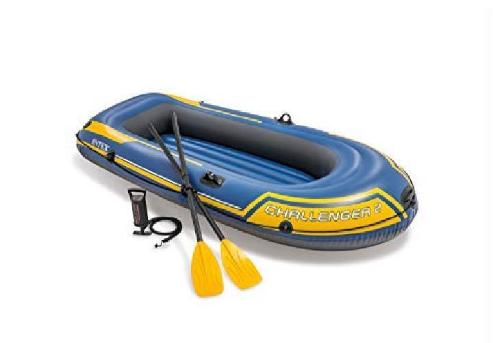 INTEX 68367 Challenger 2 - Set canotto per 2 persone, Unisex  Adulto, Giallo/Bl