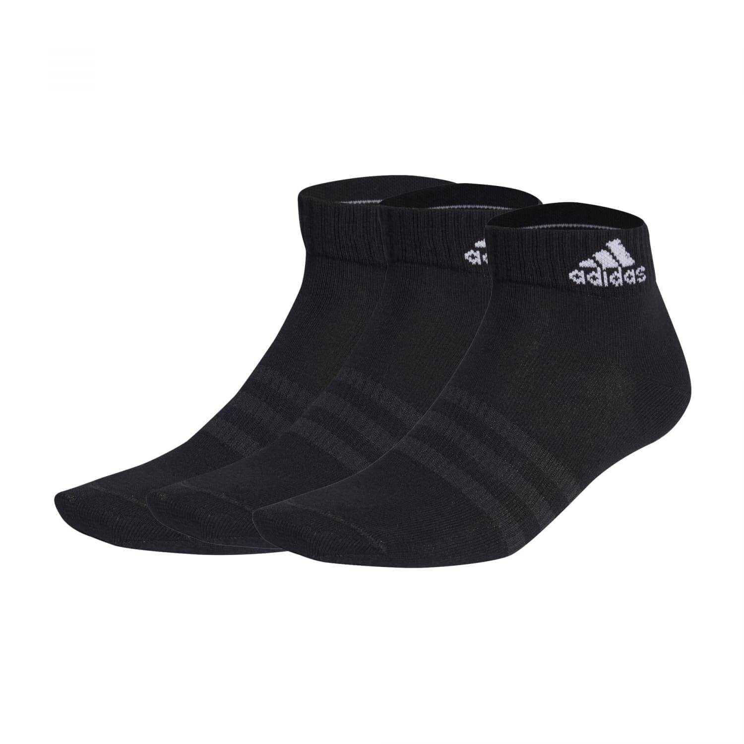Adidas Thin And Light 3 Pairs Calzini, Black/White, Xxl