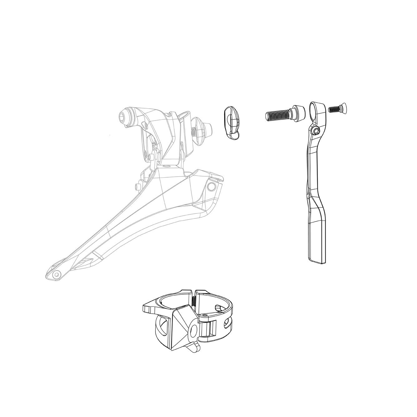 SRAM Spare Front Derailleur Spare Parts Kit Force Etap Axs