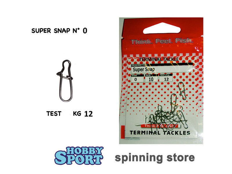 MOLIX SUPER SNAP SIZE 0 MOSCHETTONE 12 KG  SPINNING MARE LAGO FIUME