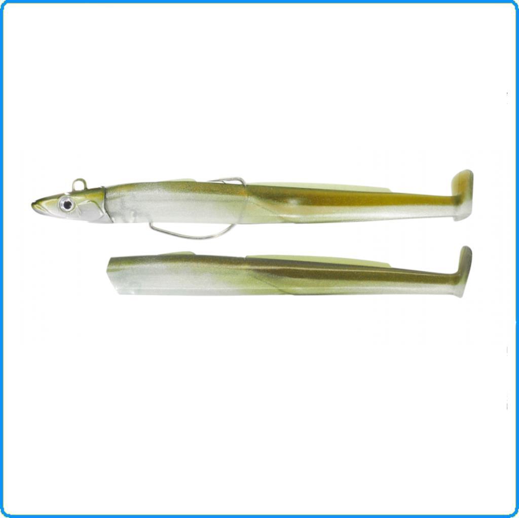 ARTIFICIALE BLACK EEL FIIISH 150mm N3 SHORE 20g KAKI PESCA MARE SPINNING SPIGOLA