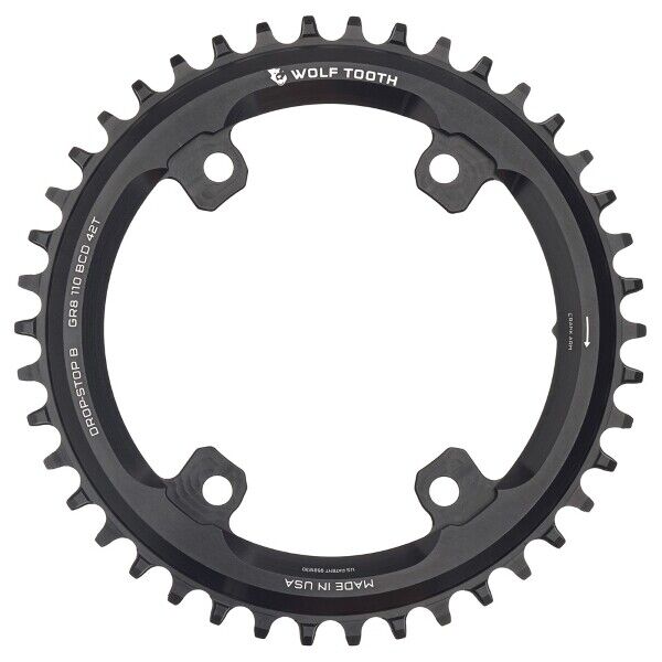 corona gravel bcd 110 4 fori compatibile grx 11v / sram 12v drop stop b 38d nero