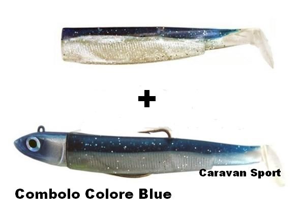 ARTIFICIALE COMBO BLACK MINNOW 160 BLEU BLUE FIIISH 60 GR OFF SHORE TUNA TONNO