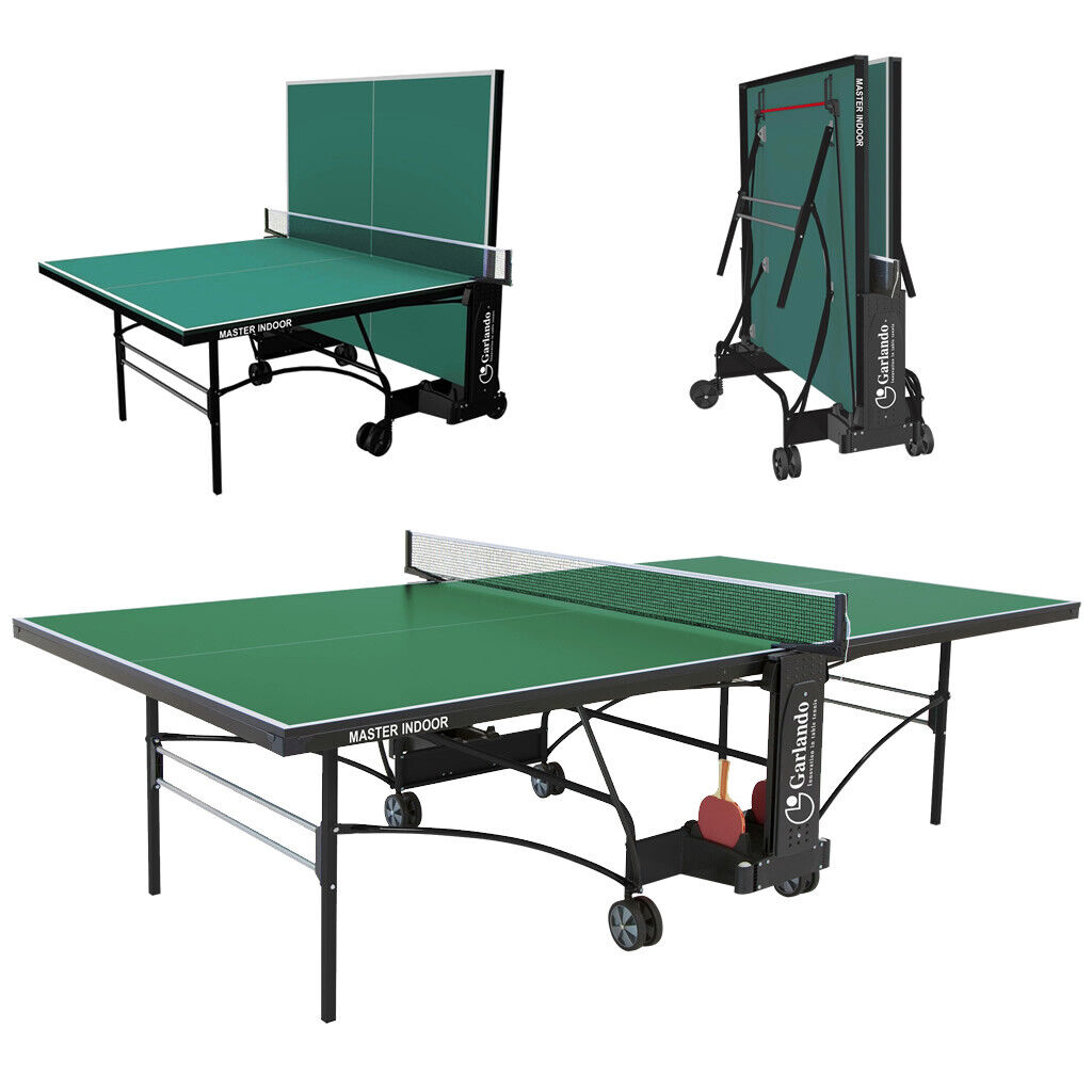 Garlando Tavolo Ping Pong C-372I Master Indoor Verde con 2 racchette e 6 palline