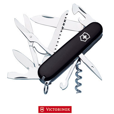 1.3713.3 VICTORINOX MULTIUSO HUNTSMAN GUANCIALI NERE 1.3713.3