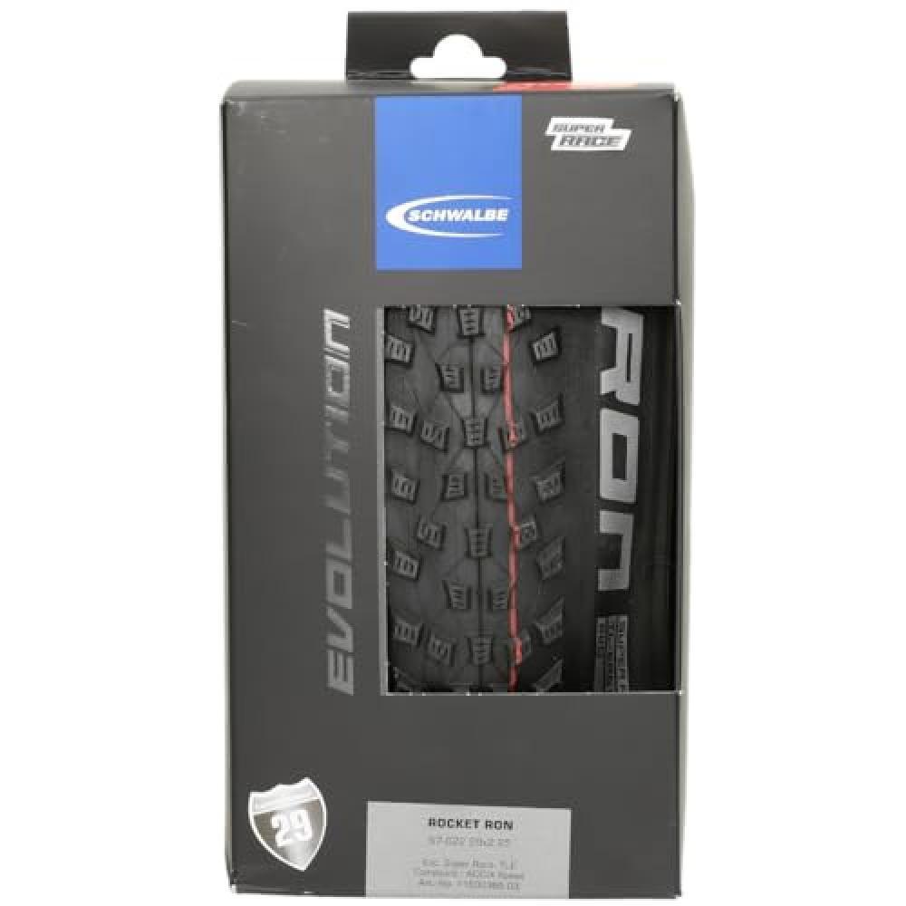 (TG. 26 pollici) Schwalbe Rocket Ron HS438 SR-Pneumatico Unisex Adulto, Nero, 26