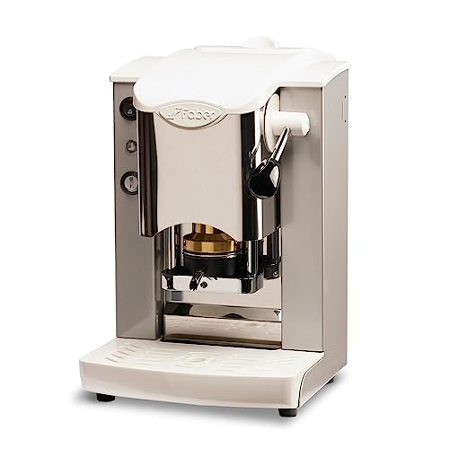Faber Coffee Machines | Modello Slot Inox | Macchina Caffe A Cialde Ese 44Mm | Pressacialda In Ottone Regolabile (Grigio | Bianco)