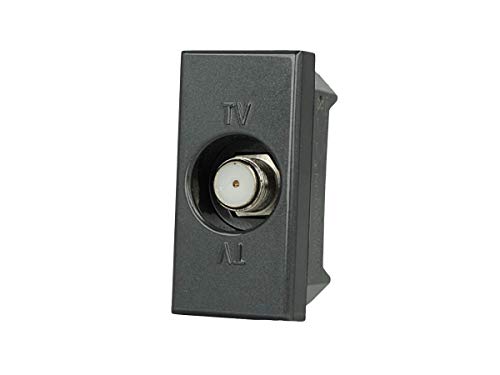 Presa Tv Sat Satellitare Tipo F, Compatibile Con Bticino Axolute (Nero)