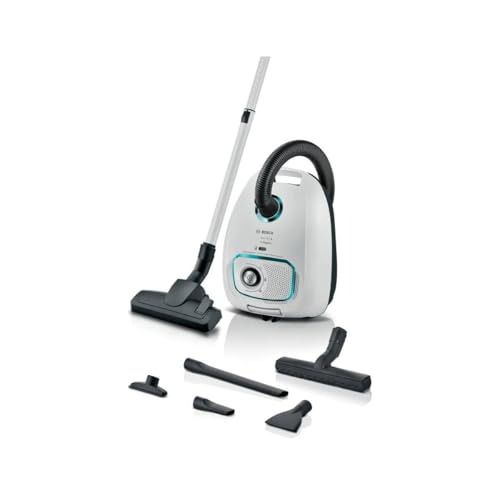 Bosch Bgd41Hyg1H - Aspirapolvere Con Sacco, Traino, 600 Watt, Bianco