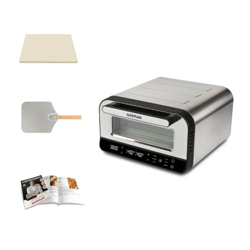 G3 Ferrari G10204 Pizza Pro 2 Minuti, 1700 W, Raggiunge Fino 450°C, Pareti Fredde,Cottura In 2 Minuti, Display Digitale Con 6 Programmi, Pietra Refrat