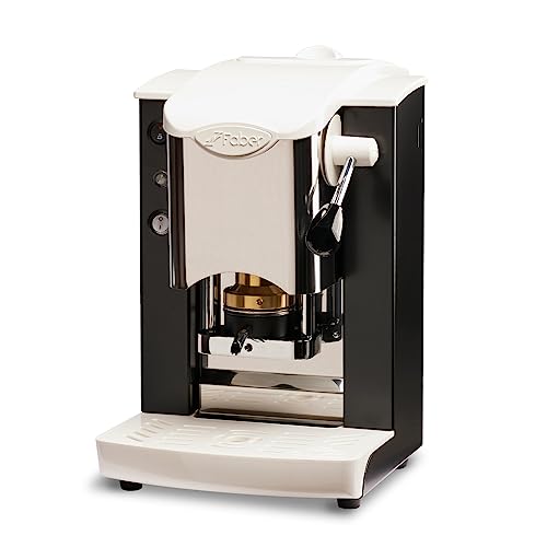 Faber Coffee Machines | Modello Slot Inox | Macchina Caffe A Cialde Ese 44Mm | Pressacialda In Ottone Regolabile (Nero | Bianco)