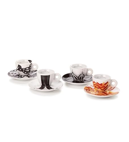 Illy 25152 Art Collection, Collezione Genesi 4 Tazzine Da Espresso Numerate E Firmate Monica Bonvicini E Shirin Neshat Tazze Da Caffè Con Piattino