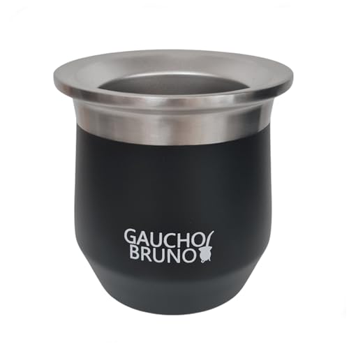 Gaucho Bruno - Mate Termico In Acciaio Inossidabile Per Bere Yerba Mate | Facile Da Pulire | Comodo Da Tenere In Mano | Mantiene La Temperatura Della