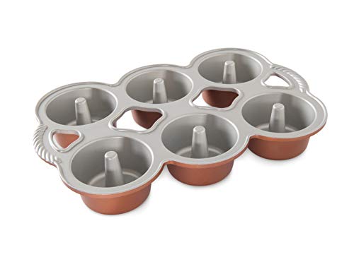 Nordic Ware 80348 Stampo Per 6 Mini Angel Cakes, Metallo