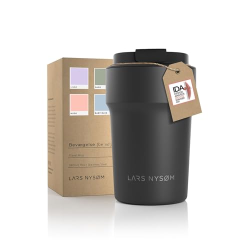 Lars Nysøm Tazza Termica Per Caffè Thermo Coffee Mug-To-Go 380Ml | Tazza Da Viaggio Senza Bpa 0,38 Litri Con Isolamento | In Acciaio Inox E Tenuta Sta