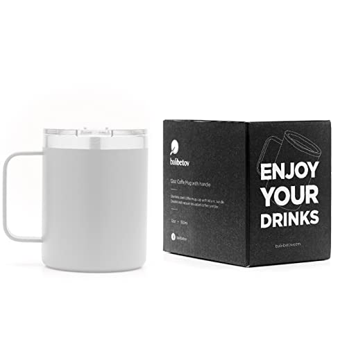 Balibetov 355Ml Tazza Termica, Tazza Da Viaggio Per Caffe, Beuta Da Vuoto In Acciaio Inossidabile, Tazza Termica Da Viaggio Con Coperchio A Prova Di P