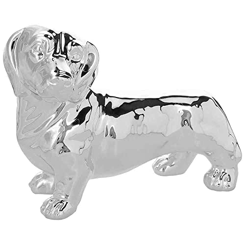Bassotto Argento Cm 27X15 H20 Doggie Dolomite Argento